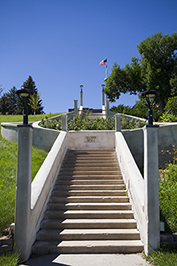 The Circular Stairway from the bottom of the staircase.