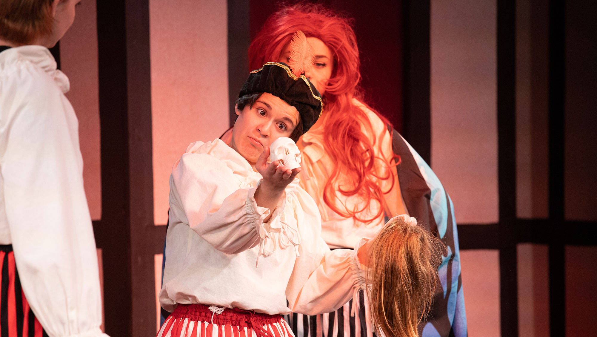 A BHSU actor performing in “William Shakespeare’s Long Lost First Play (abridged)”