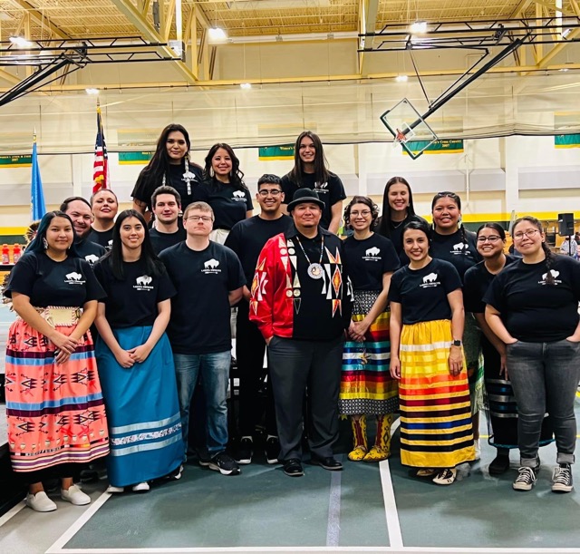 Members of Lakota Omniciye standing together for group photo