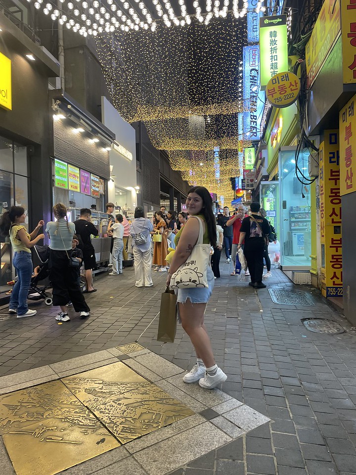 Sheridan Fenner poses for a photo in South Korea.