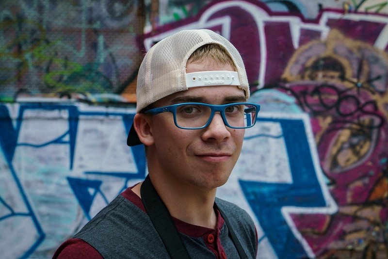 Aidan Marcinkowski poses for a photo in Italy. 