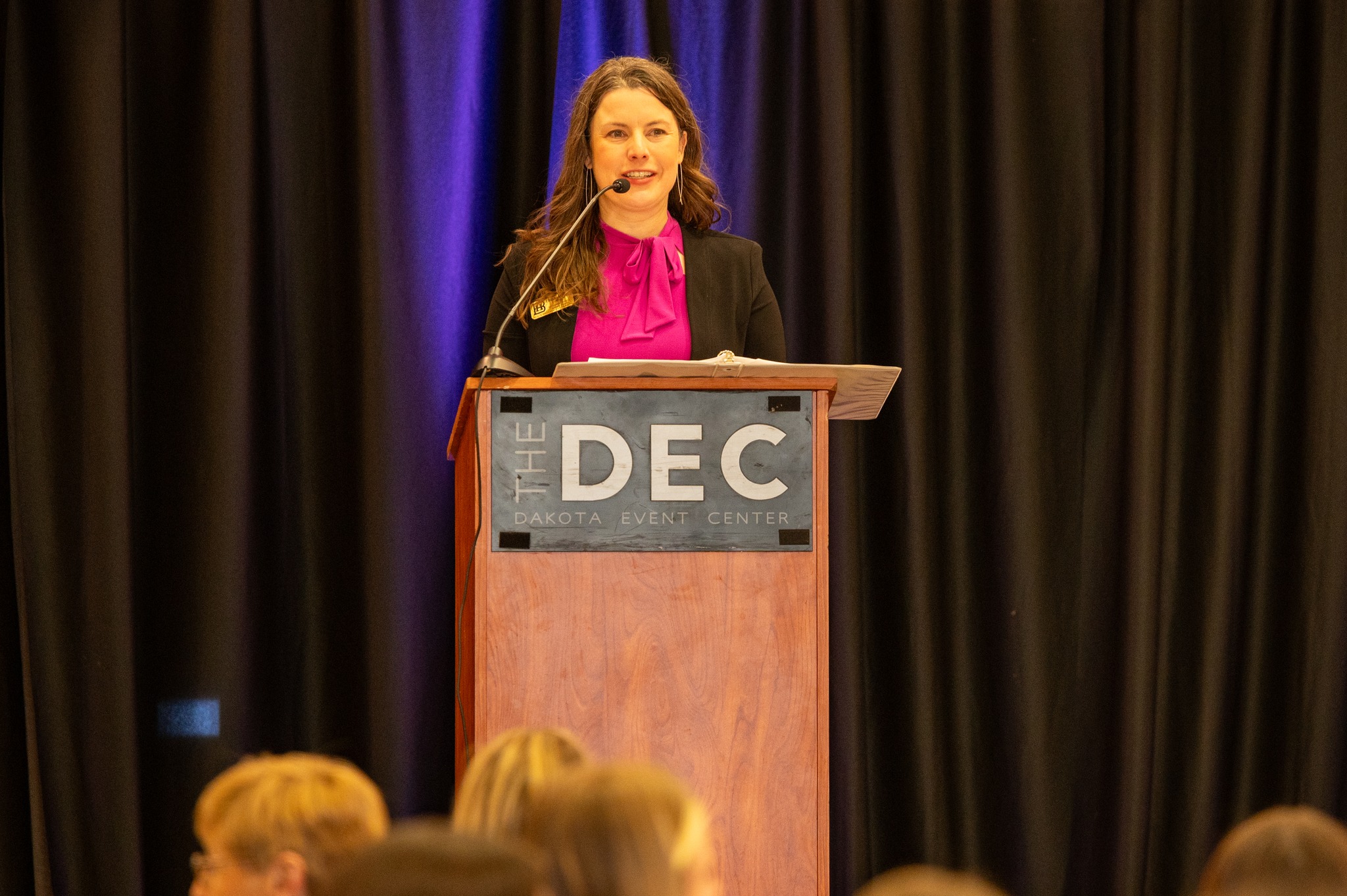 Elizabeth Freer Speaking At Event