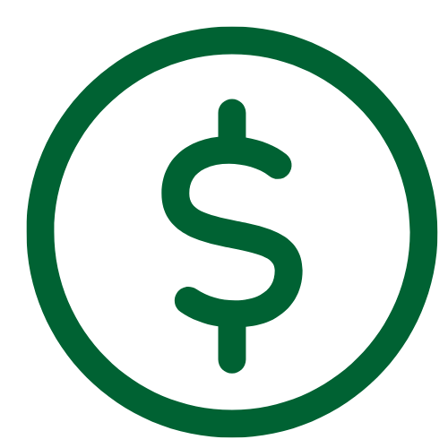 green dollar icons