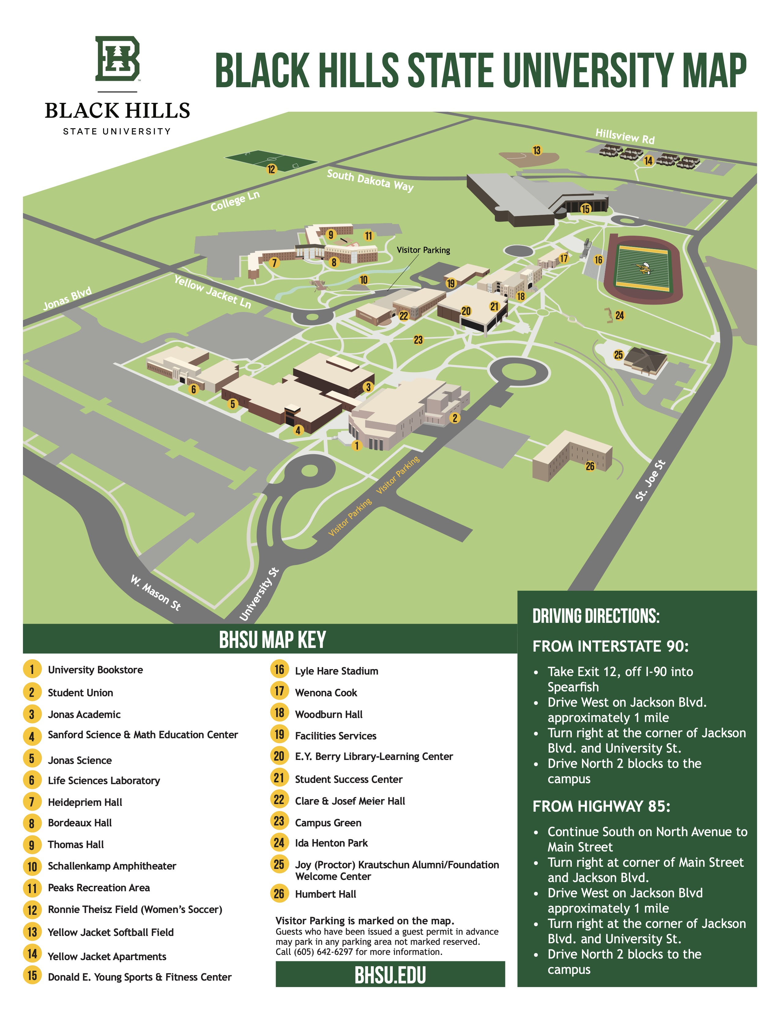 Black Hills State University Campus Map