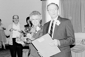 Picture of Gil and Trudy Hause at a dinner party