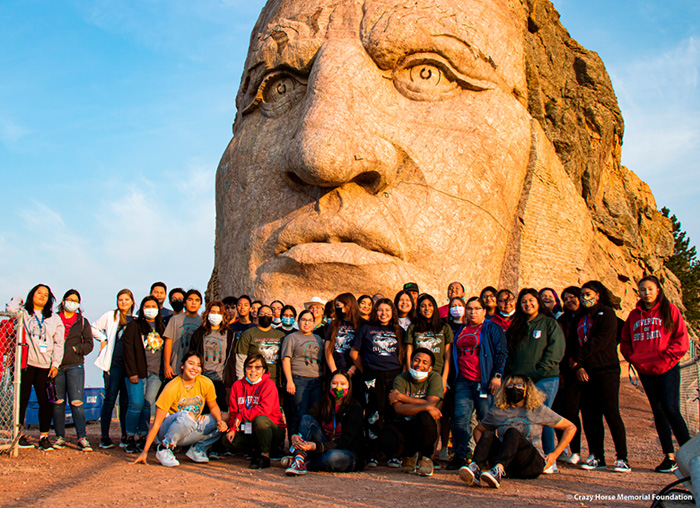 Students at Crazy Horse Memorial