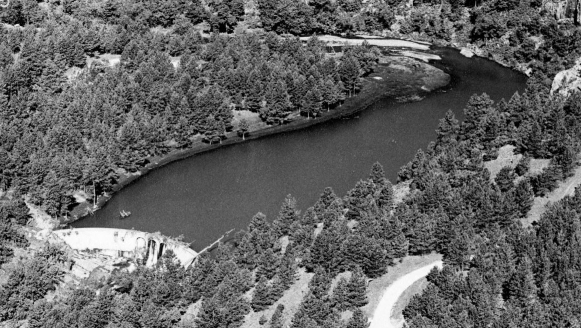 A digitized photo of the June 1972 flood.