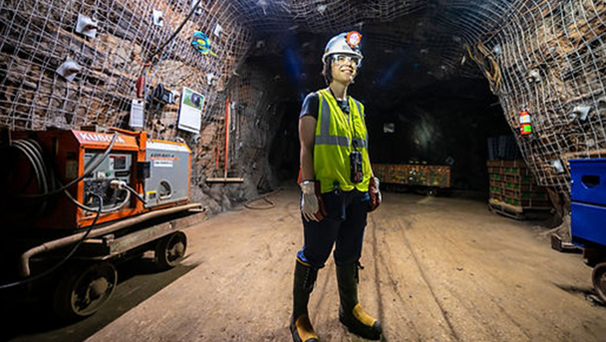 BHSU Professor Gina Gibson stands in the Sanford Labs