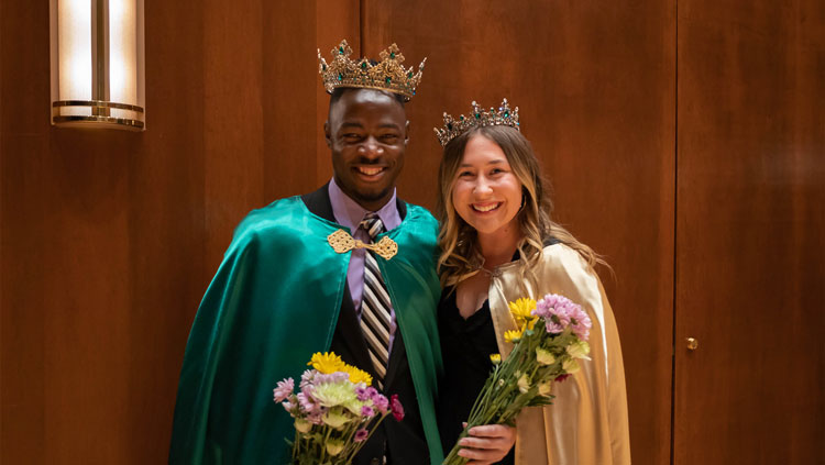  Frank Becker (left) and McKenzie Thompson (right) were crowned 2022 Swarm Days King & Queen and presided over the burning of the BH among other homecoming week festivities. 