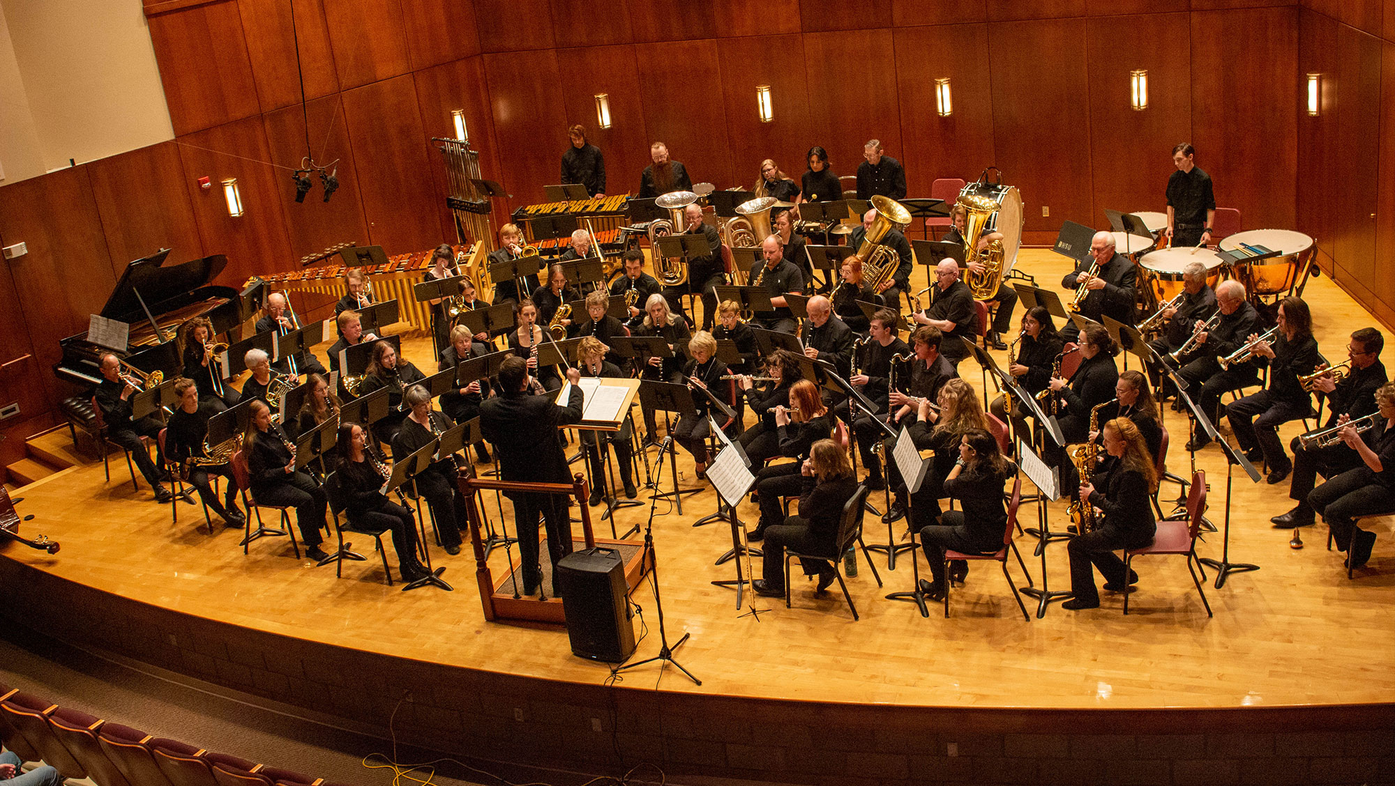 BHSU band performing in Meier Hall