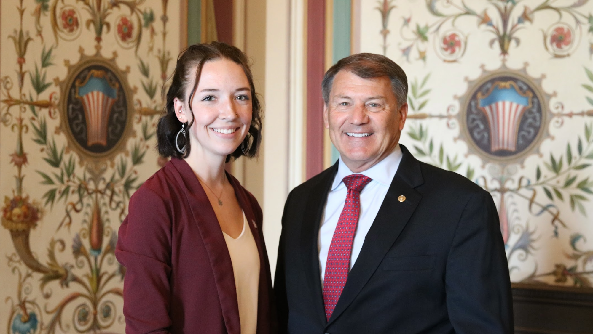 TaylorAnn Wooley with Senator Mike Rounds