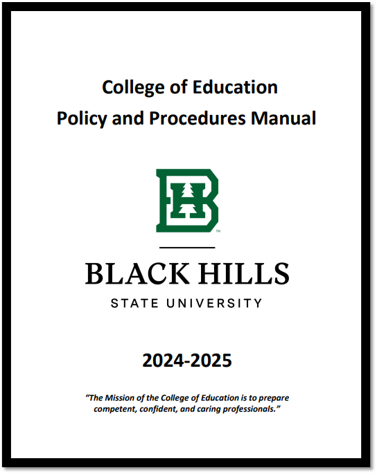 Image of BHSU CoE Policy & Procedure Manual