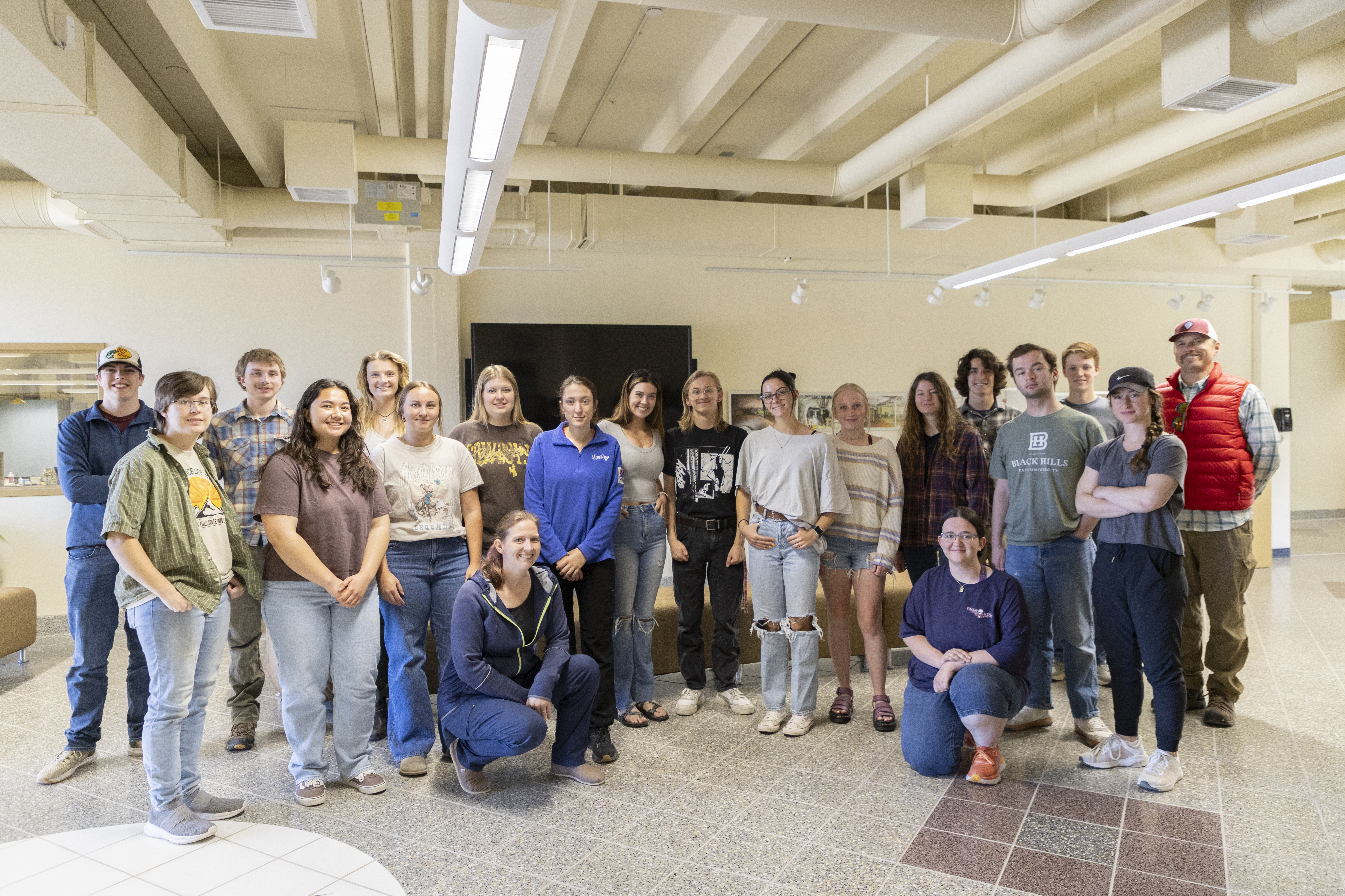 Wildlife Management students pose together after giving presentations