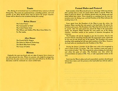 Image depicting the schedule of events for the Dining Out social event.