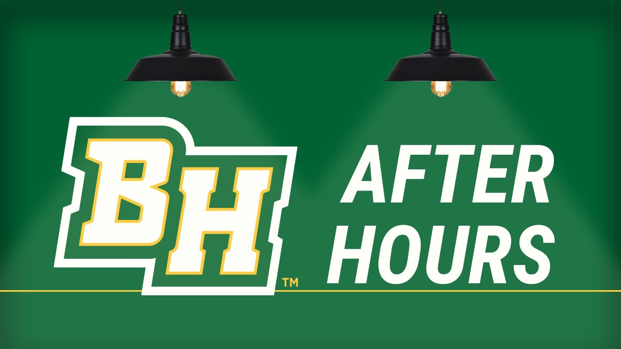 Green background with text "BH After Hours"