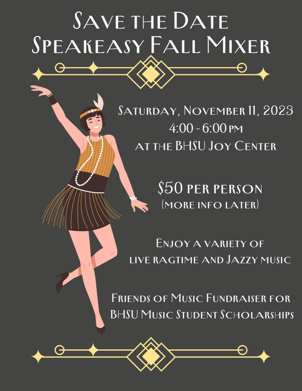 Speakeasy Fundraiser Poster