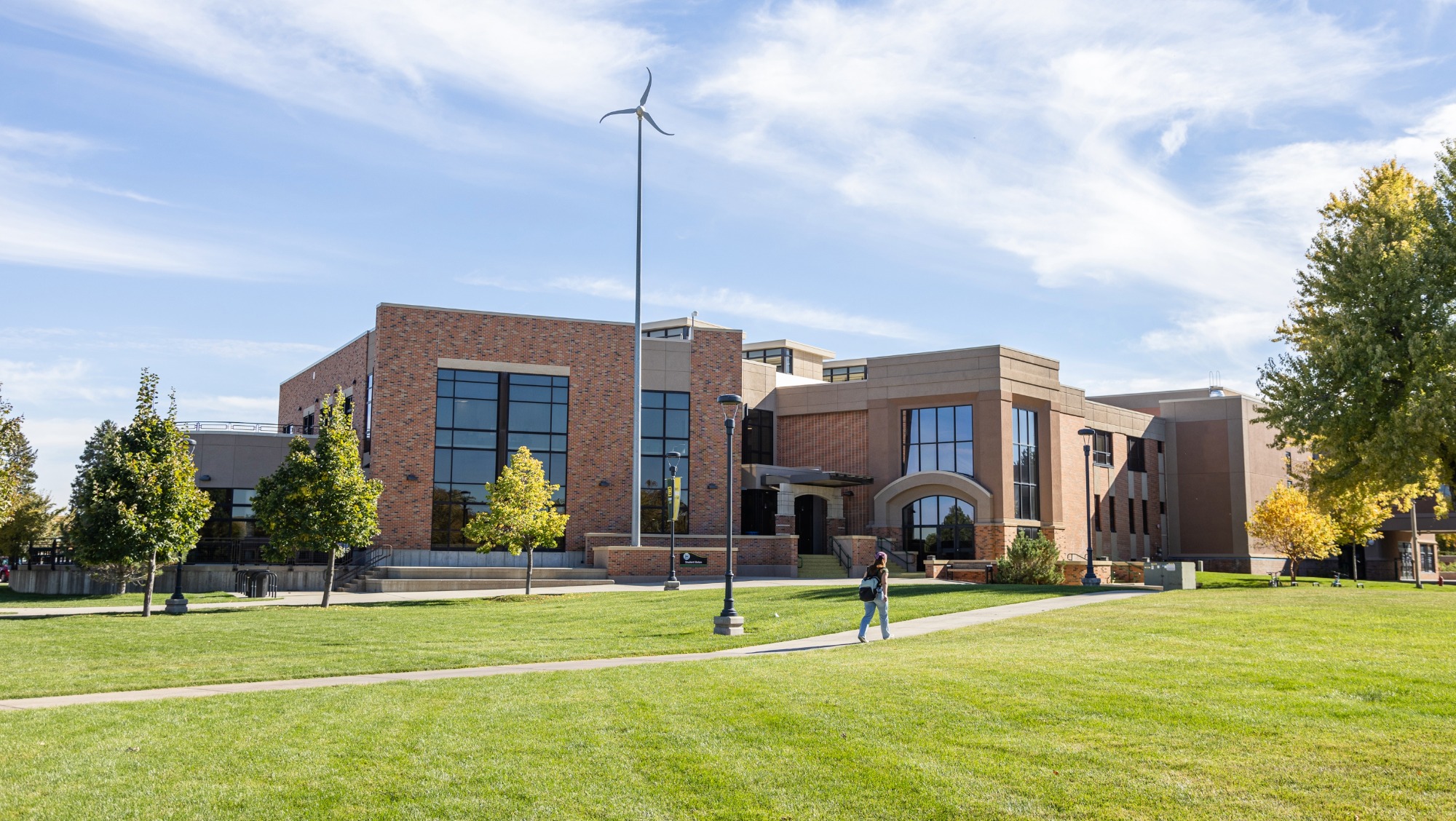 A photo of a college campus on a sunny day