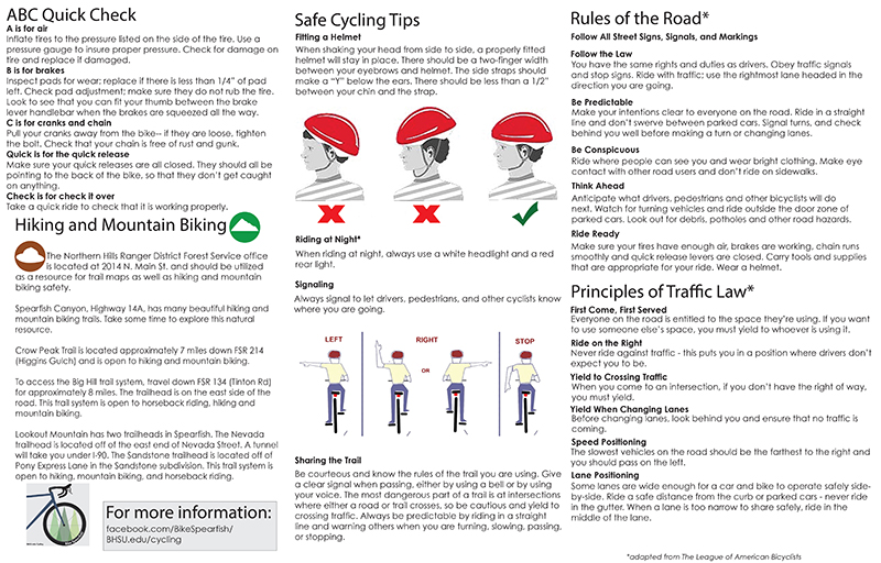 Bike Spearfish Safety Tips