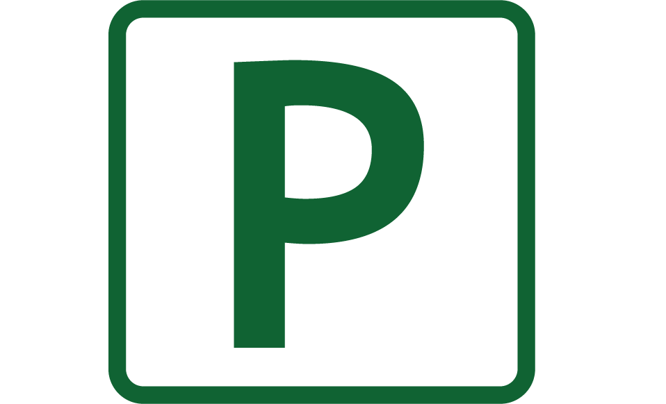 Parking Sign, a square with a giant P on it